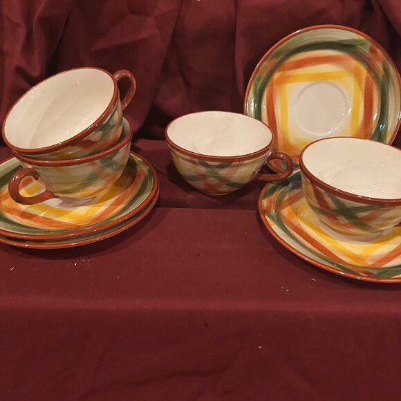 Vintage Veronware Homespun Cup & Saucer - Picture 6 of 6